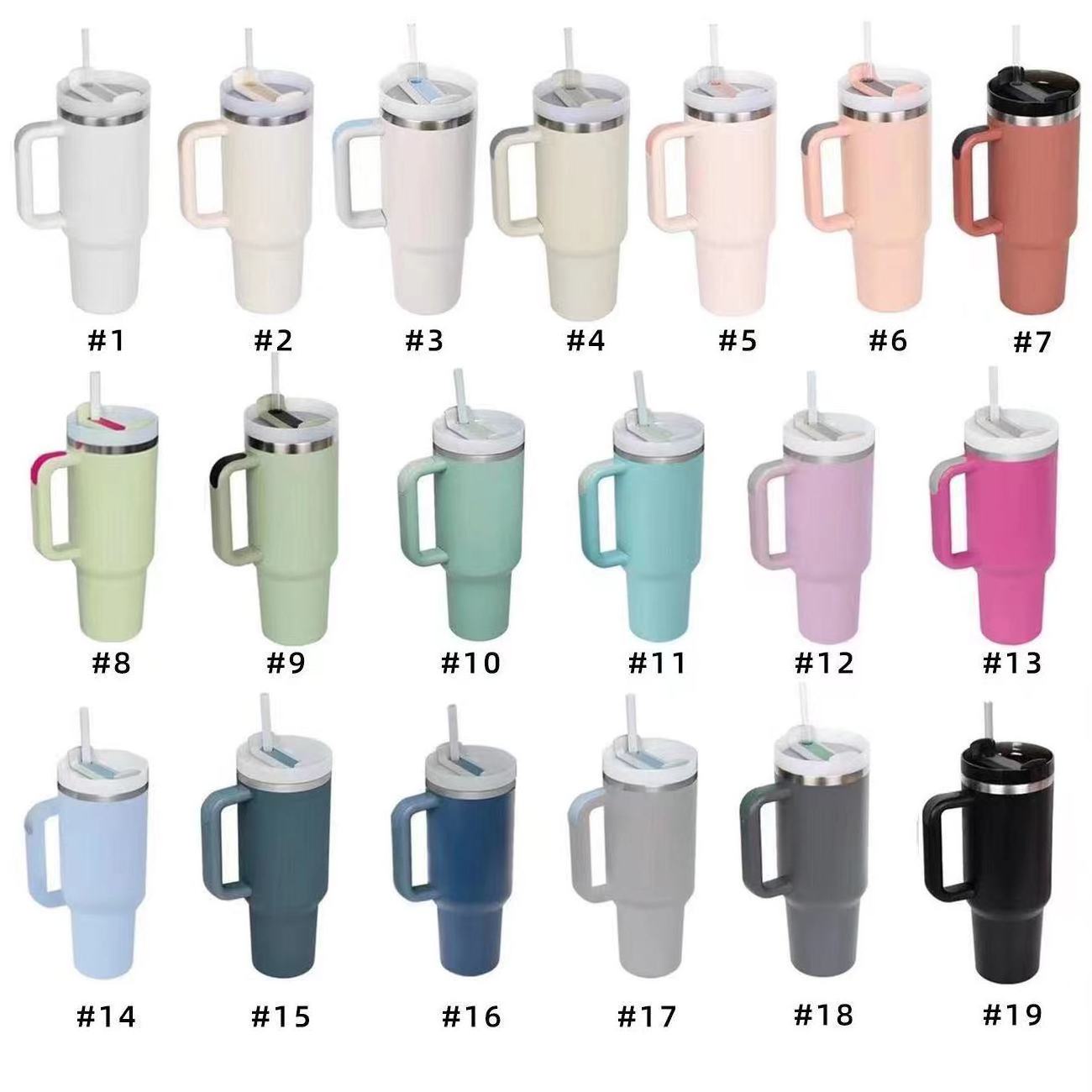 Topnovo Hot Sale Double Wall Stainless Steel Vacuum Insulated Travel 40oz Sublimation Tumbler With Handle And Straw