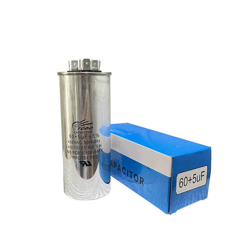 chinese factory supply top quality lowes motor start feedthrough cbb65 capacitor for welding machine Column Aluminum case