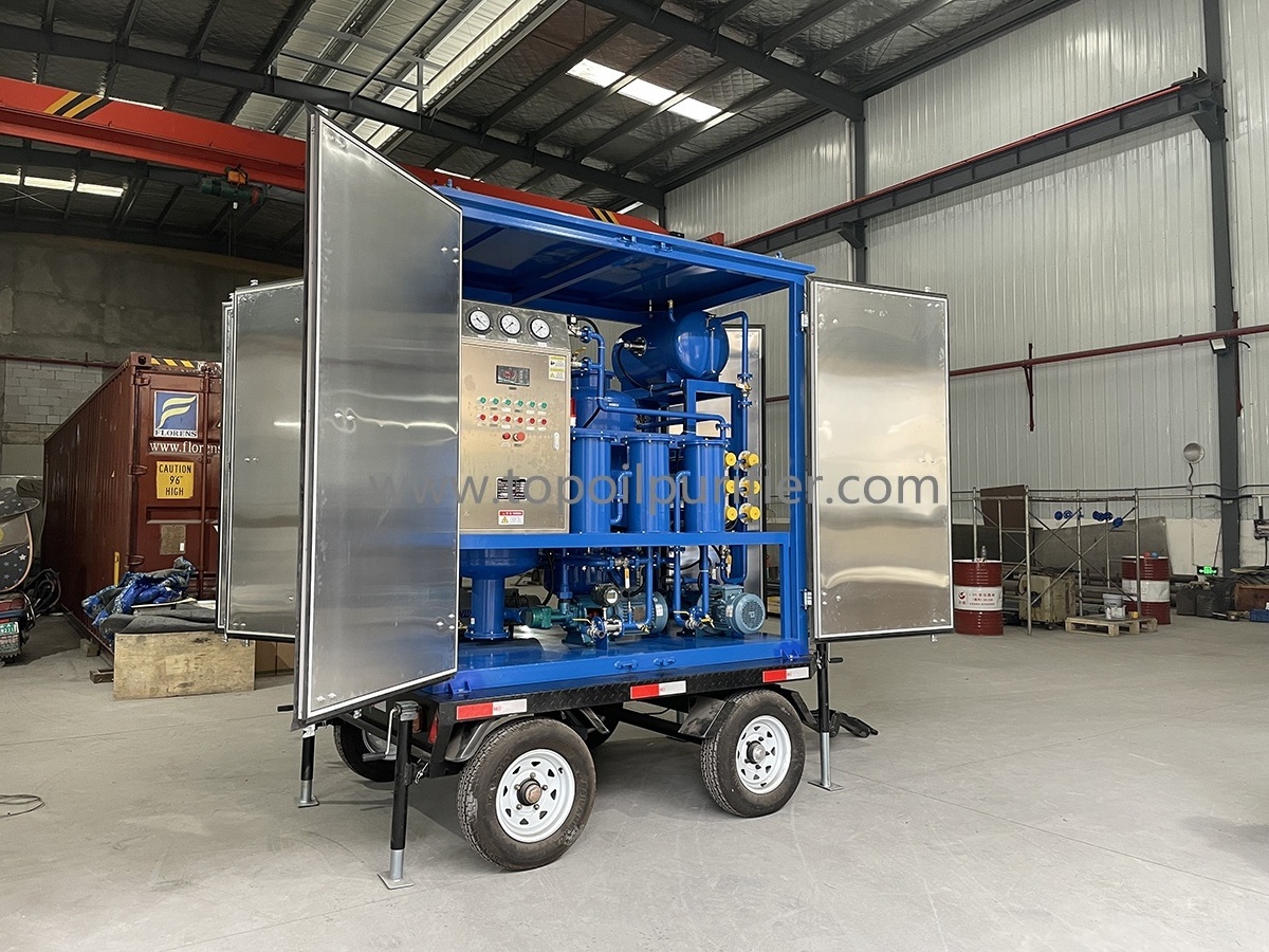 Series ZYD-I Mobile Double Vacuum Transformer Switch Insulating Oil Filtration and Regeneration Machine