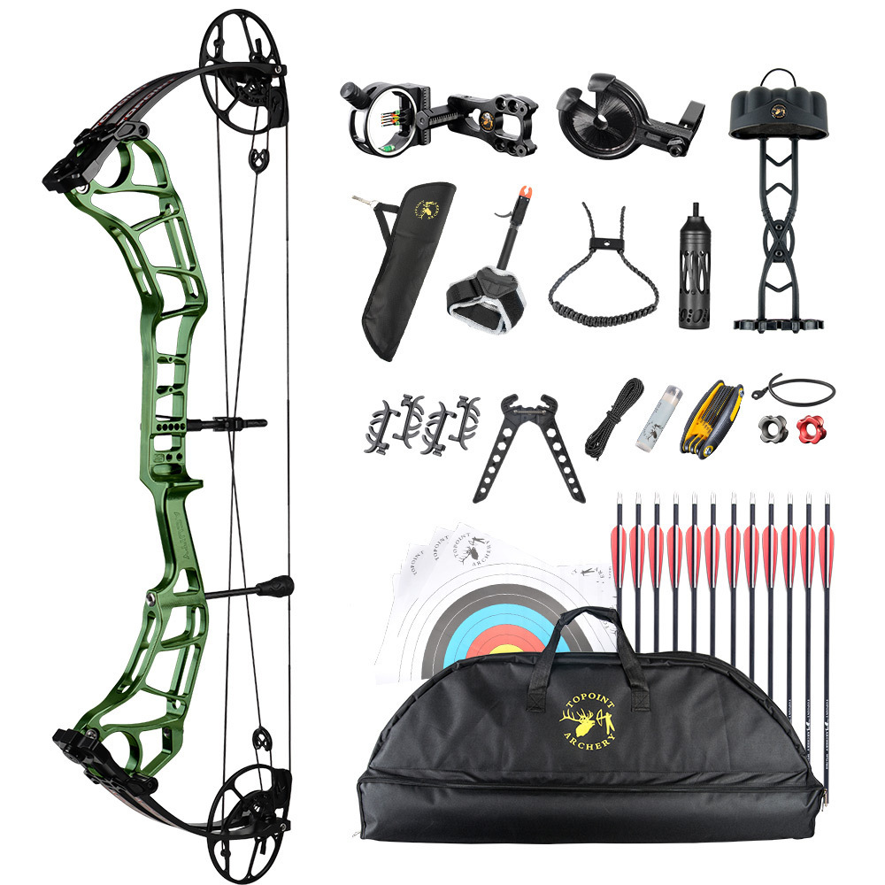 TOPOINT ARCHERY Acuity 33 Compound Bow And Arrow Basic Package Archery Bow CNC Riser USA Gordon BCY String Hunting Bow Kits