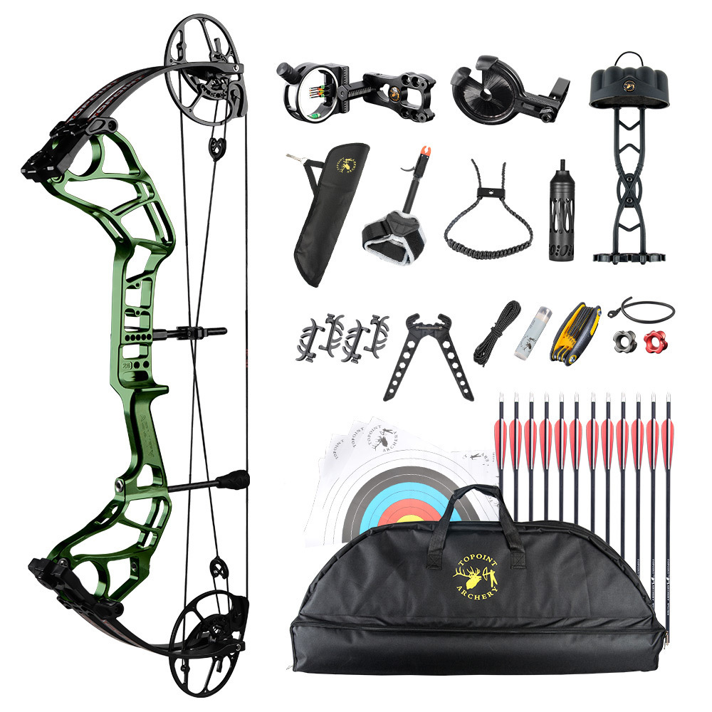 TOPOINT ARCHERY Acuity 28 Compound Bow And Arrow package Hunting Bow Archery Bow CNC Milling Riser USA Gordon Limb BCY String