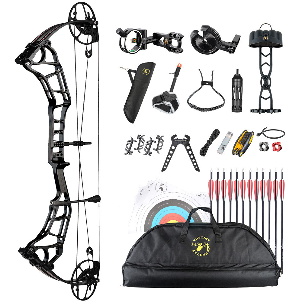 TOPOINT ARCHERY Acuity 33 Compound Bow And Arrow Basic Package Archery Bow CNC Riser USA Gordon BCY String Hunting Bow Kits