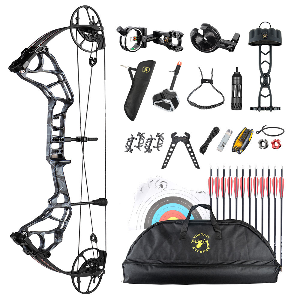 TOPOINT ARCHERY Acuity 28 Compound Bow And Arrow package Hunting Bow Archery Bow CNC Milling Riser USA Gordon Limb BCY String