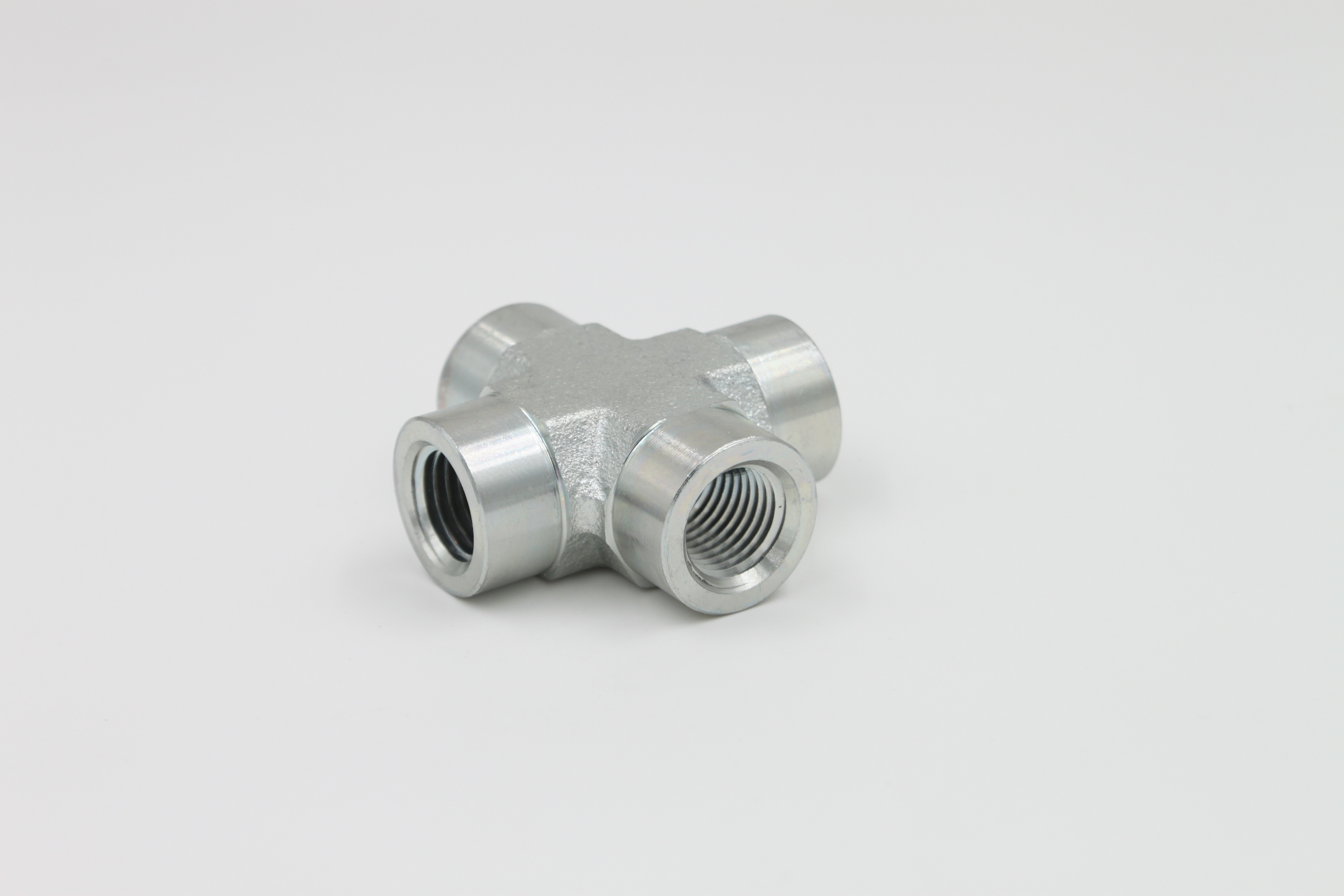 5652-FG Tube Fitting Female NPTF Cross SAE J514  Hydraulic Adapter 4 Way