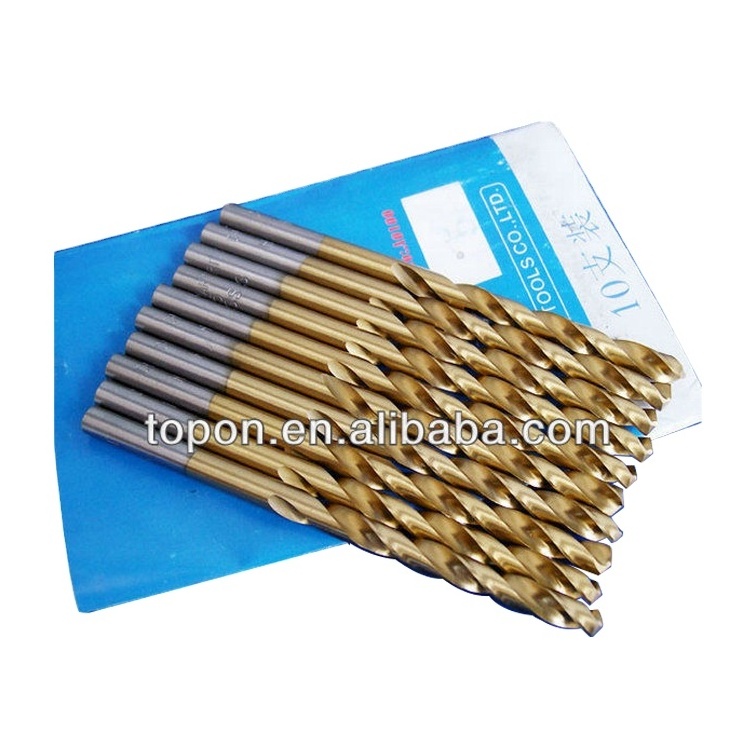 1mm HSS twist drill bit /drilling tool DIN338 RN tin coated for metal drilling