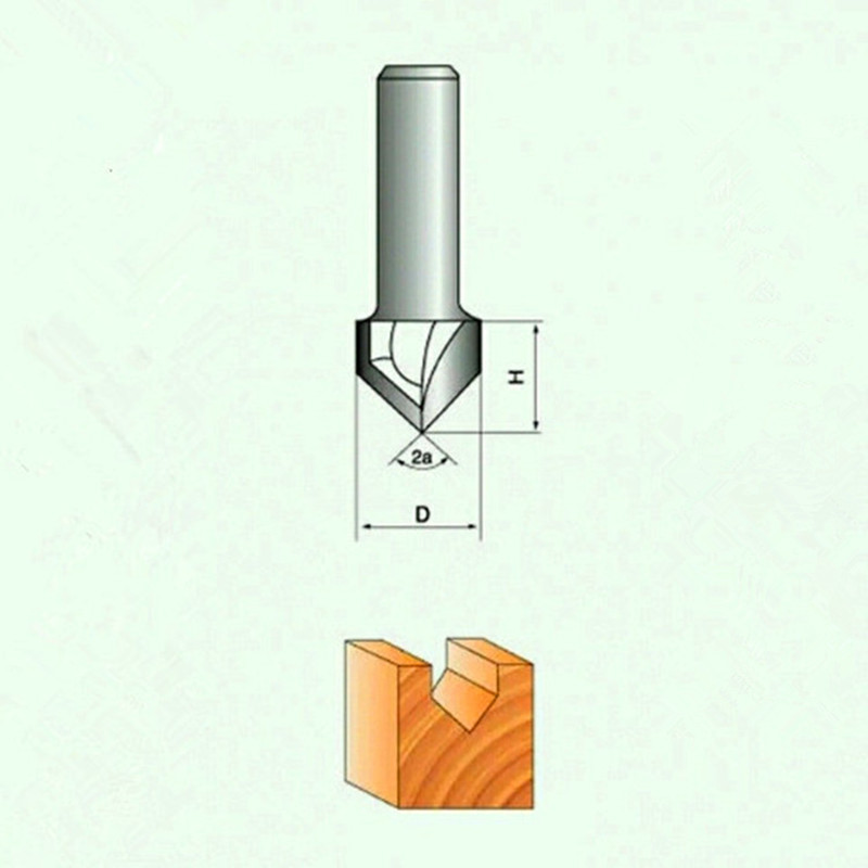 TCT Router Bit Good Sale 90 Degree V Type Slotting Cutter