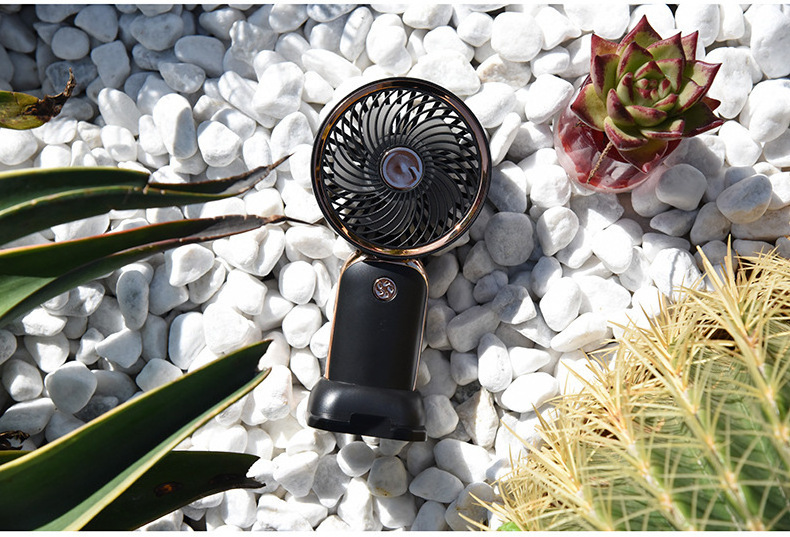 2023 cute mini china style classic ABS Low noise mute USB rechargeable handheld hand air cooling cordless portable fan