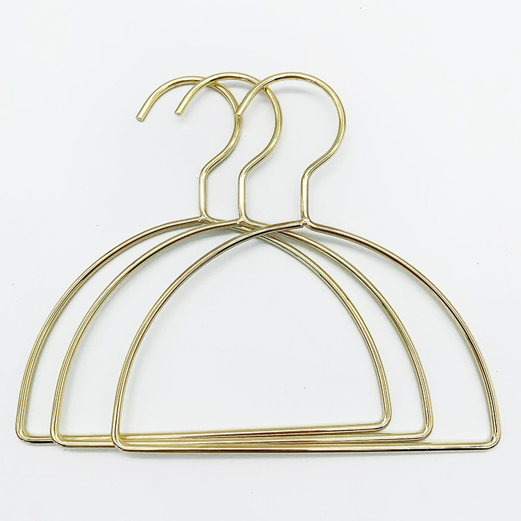 High Quality Gold Iron Semicircle Metal Underwear Towel Scarf Display Hangers Hijab Hangers For Store