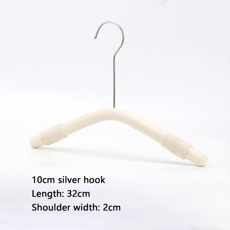 Boutique Round Pole Kids Clothes Hanger Coat Child Cheap Small Size Cream White Wooden Children Hanger For Shopping Store