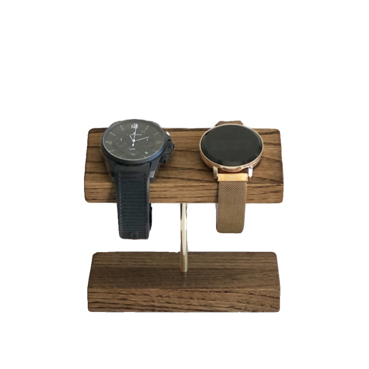 Premium Black Walnut Wooden Jewelry Display Wrist Watch Sales Stand Counter Luxury Watch Display Rack For Retail Shop