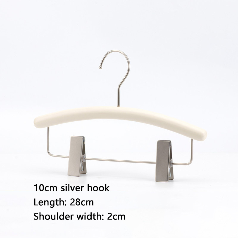 Boutique Round Pole Kids Clothes Hanger Coat Child Cheap Small Size Cream White Wooden Children Hanger For Shopping Store