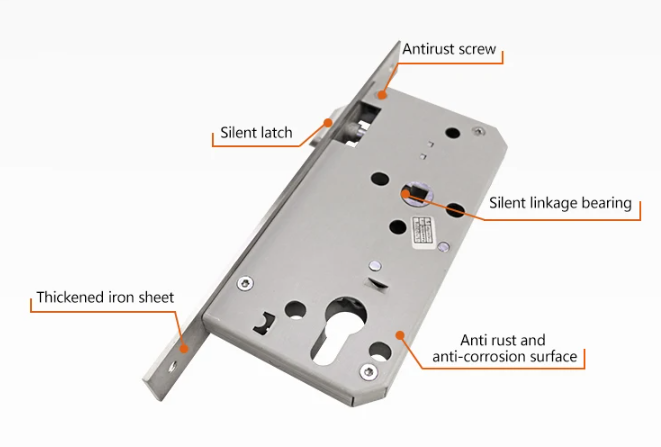 172  CE Backset 65mm Euro Profile Mortise Lock Latch Ss304 Mortise Lock