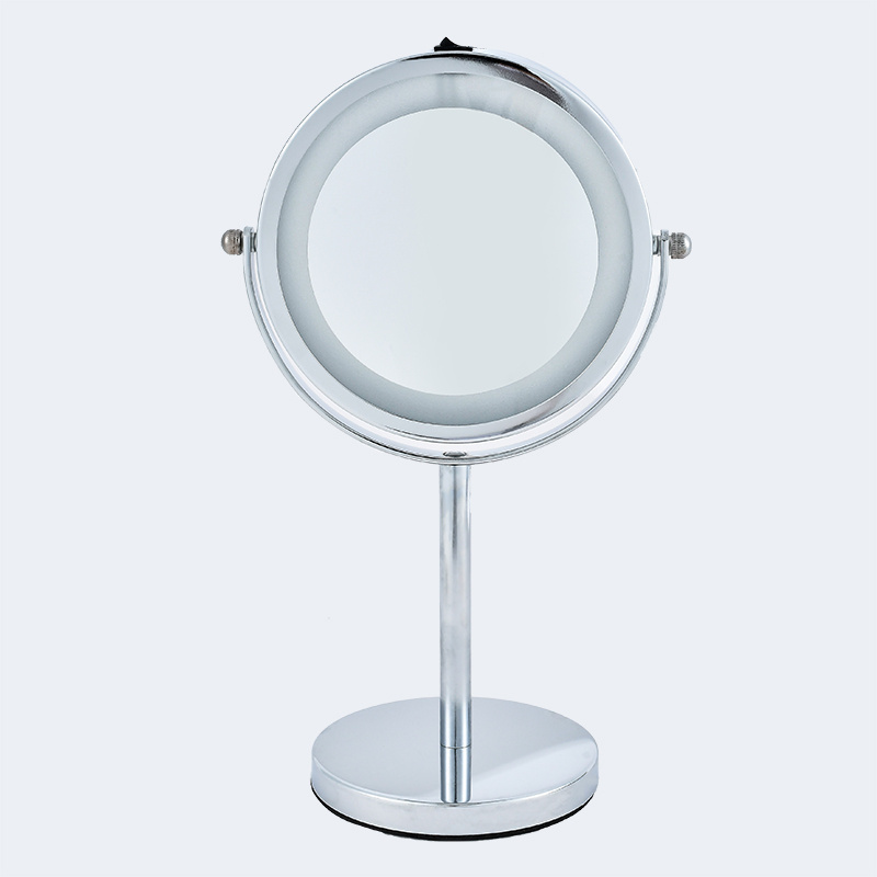 360-Degree Rotating High-Performance Bathroom Anti-Fog Mirror With LED 6-Inch Makeup Mirror