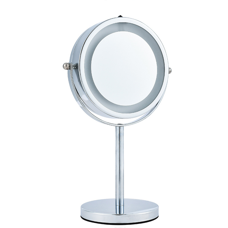 360-Degree Rotating High-Performance Bathroom Anti-Fog Mirror With LED 6-Inch Makeup Mirror