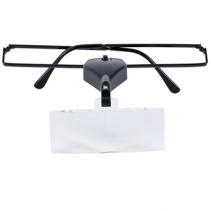 High Quality Fashion Head Mounted Head Banded Magnifier Magnifying Glasses Glass with LED