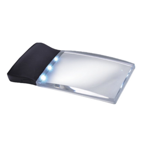 Custom 2x Credit Card Shape Pocket Transparent Acrylic Reading Magnifier With Led Light