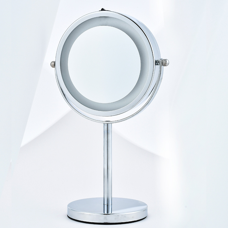 360-Degree Rotating High-Performance Bathroom Anti-Fog Mirror With LED 6-Inch Makeup Mirror