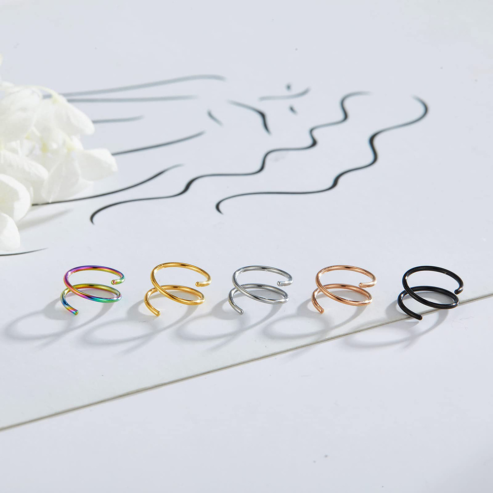 Fashion Hypoallergenic New Design Hoop Nose Ring 316 Piercings Septum Stainless Steel Jewelry