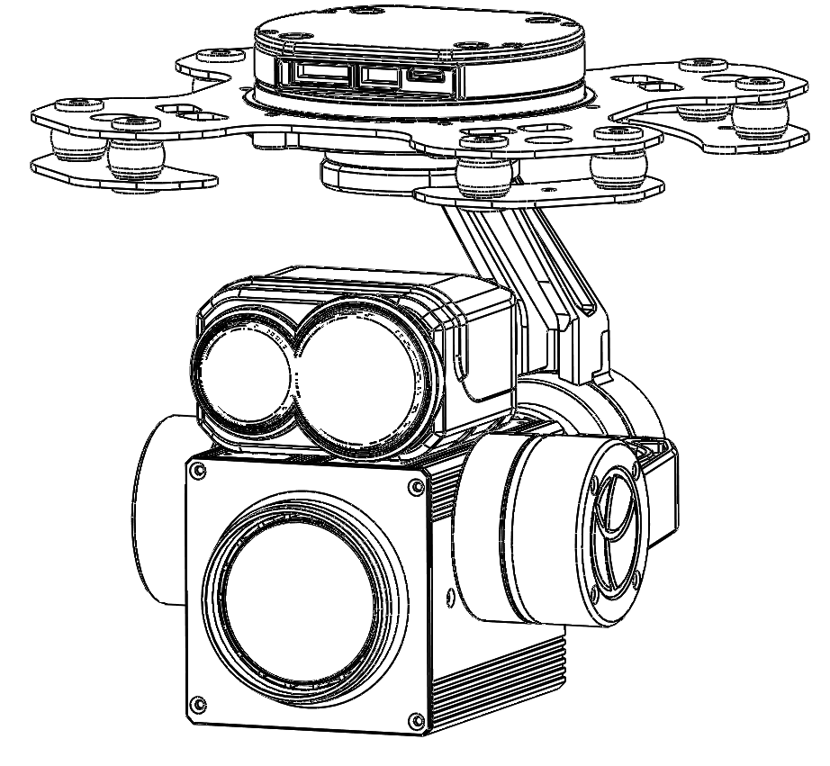 20x Optical Zoom Drone Gimbal With Laser Rangefinder LRF And Target Tracking Function For Inspection/Security/Reconnaissance