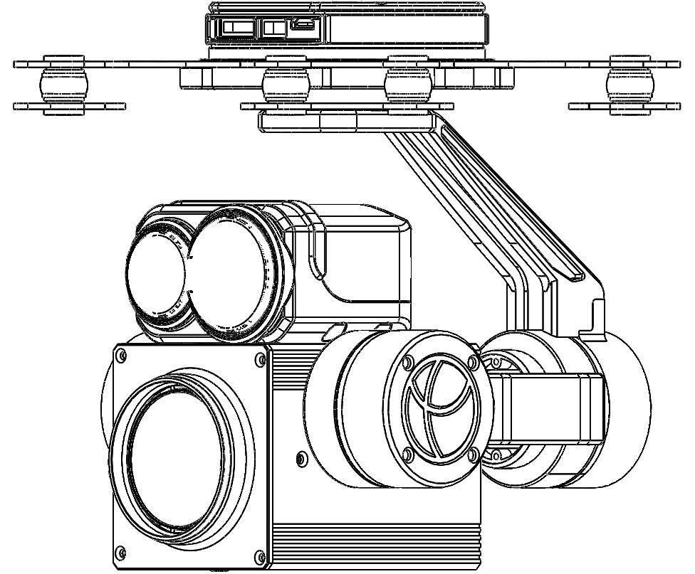 20x Optical Zoom Drone Gimbal With Laser Rangefinder LRF And Target Tracking Function For Inspection/Security/Reconnaissance