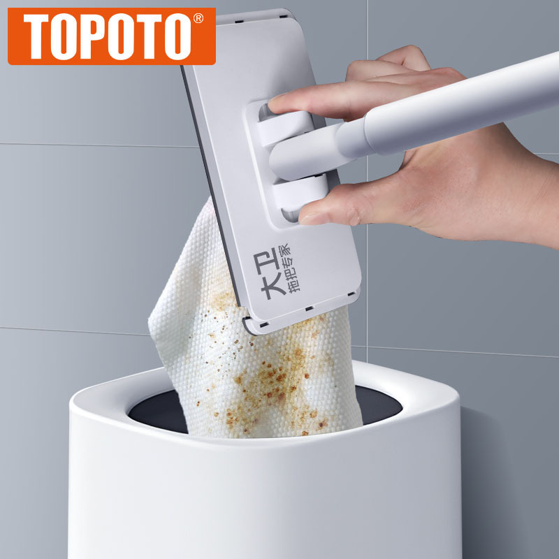 TOPOTO electrostatic dust removal disposable floor mop dust-free hair dry wet tissue Lazy disposable floor cleaning mop