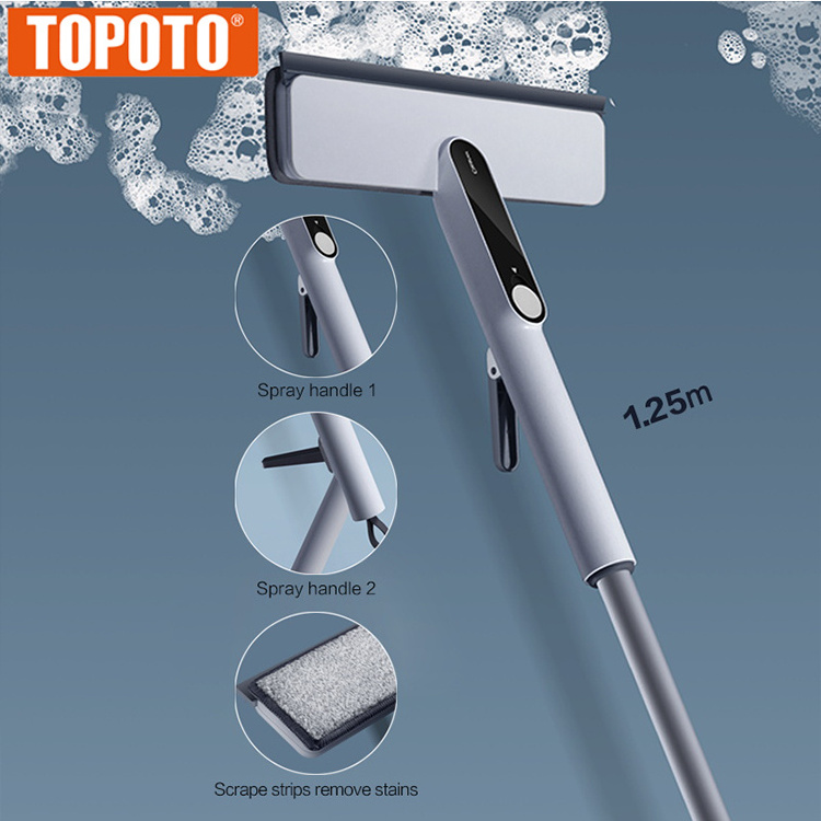 TOPOTO 2023 Multifunctional Spray Mop Window Cleaner Spray Glass Cleaning Wiper With Detachable Handle