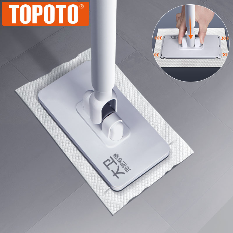 TOPOTO Disposable Electrostatic Floor Cloths Dust Removal Mop Paper Floor Cleaning Wipes For Flat Swivel Mop