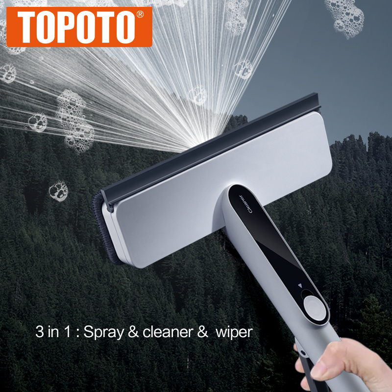 TOPOTO hot sale customization magic professional cleaning window glass cleaner squeegee spin 180 squeeze tool wipers mop