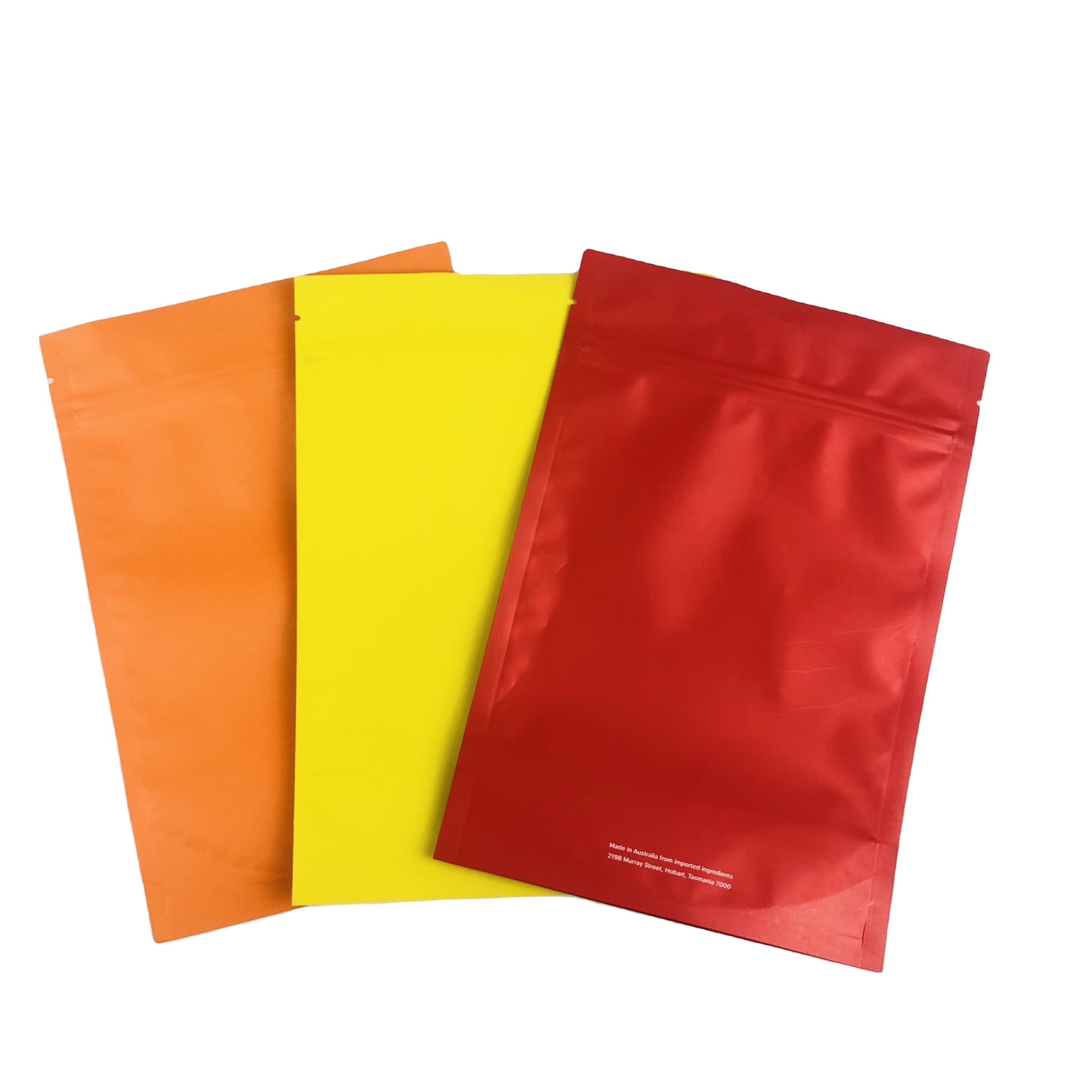 Custom Waterproof Aluminum Foil Zipper Mylar Bags Matte Plastic Bag Stand Up Zip Bags Bath Salt Powder Sachets Packaging