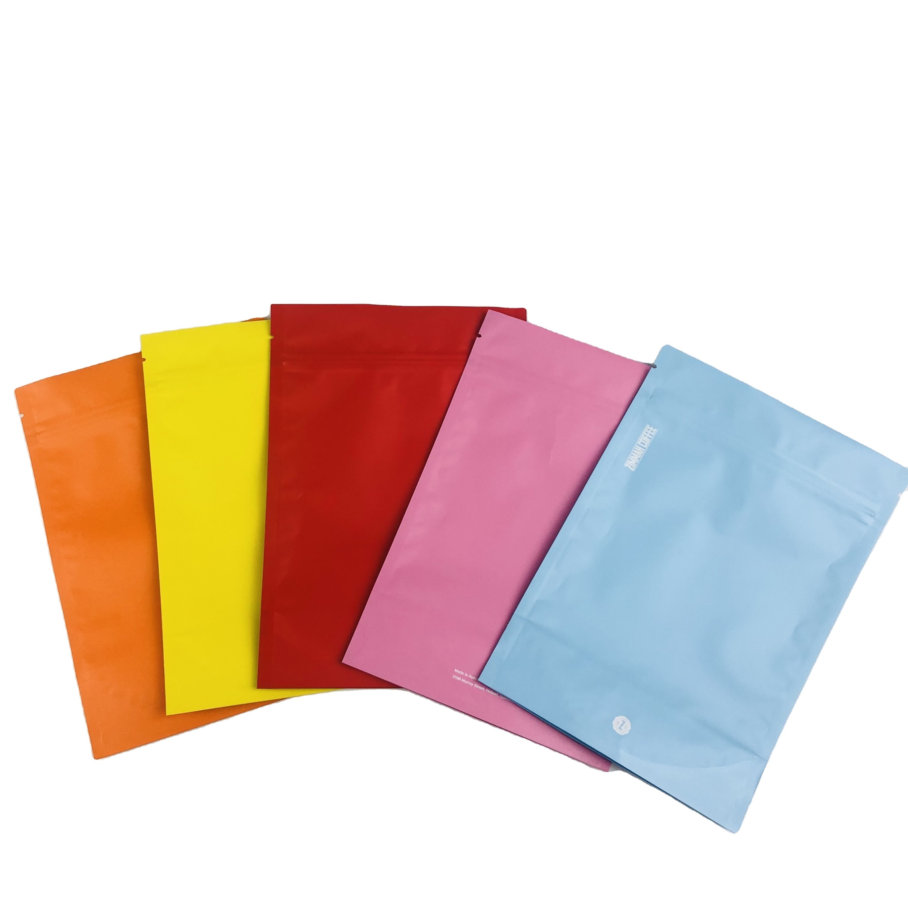 Custom Waterproof Aluminum Foil Zipper Mylar Bags Matte Plastic Bag Stand Up Zip Bags Bath Salt Powder Sachets Packaging