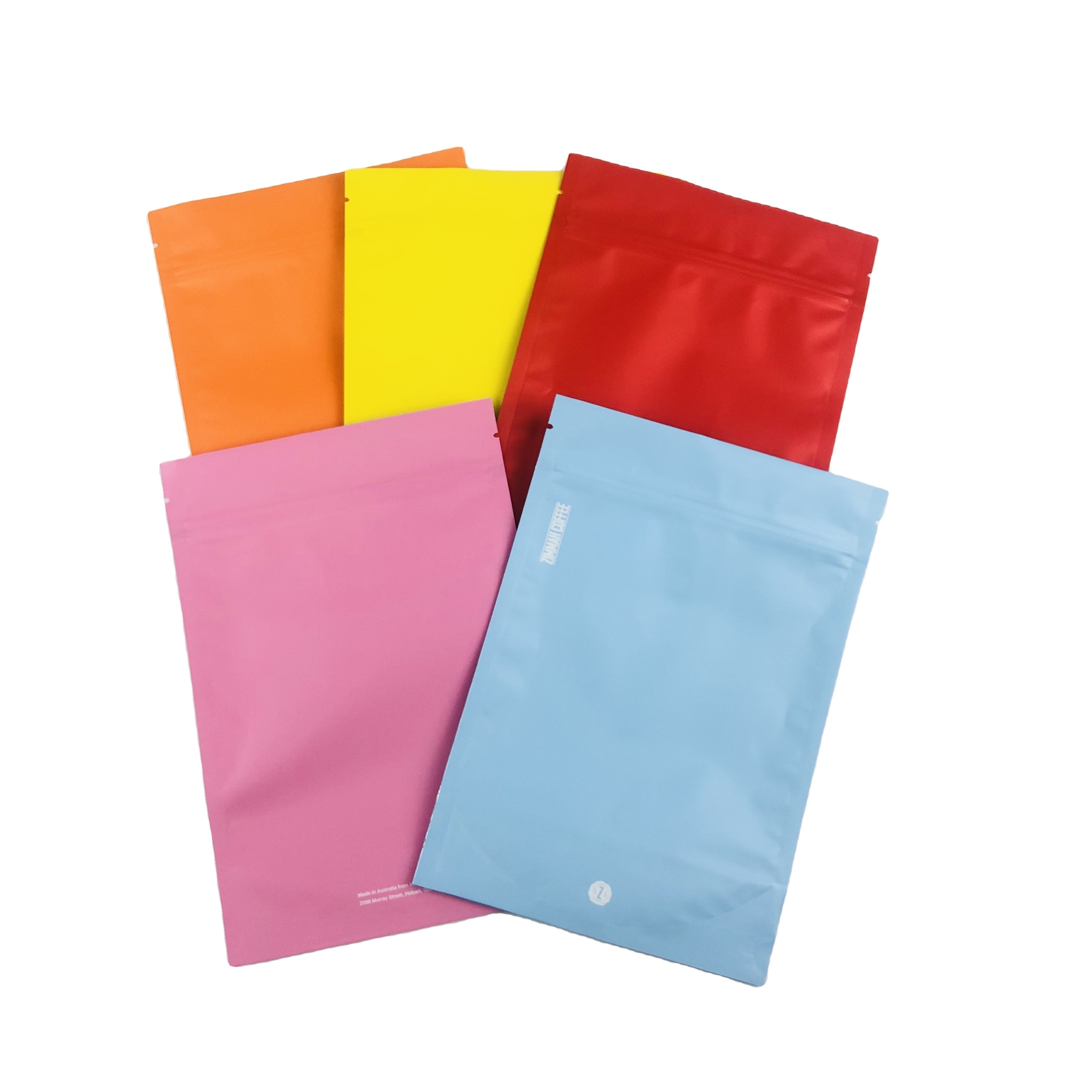 Custom Waterproof Aluminum Foil Zipper Mylar Bags Matte Plastic Bag Stand Up Zip Bags Bath Salt Powder Sachets Packaging