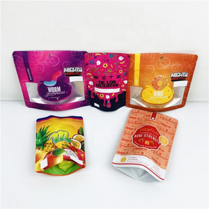 Custom Cartridge Mylar Edible Packaging Bag 3.5g Cookie Mylar Bag Stoner Patch Sourz Gusher Gummy Bear Packaging In Stock