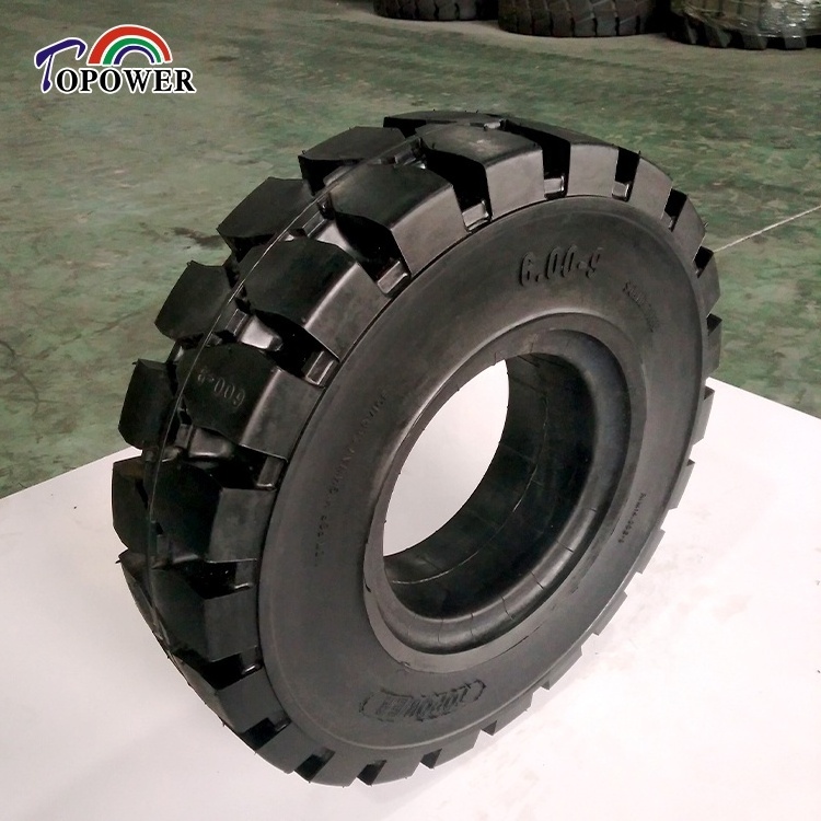 Topower Tyre Factory Supply Super Quality Rear Wheel  6.00x9/4.00 Forklift Solid Tire for Yale