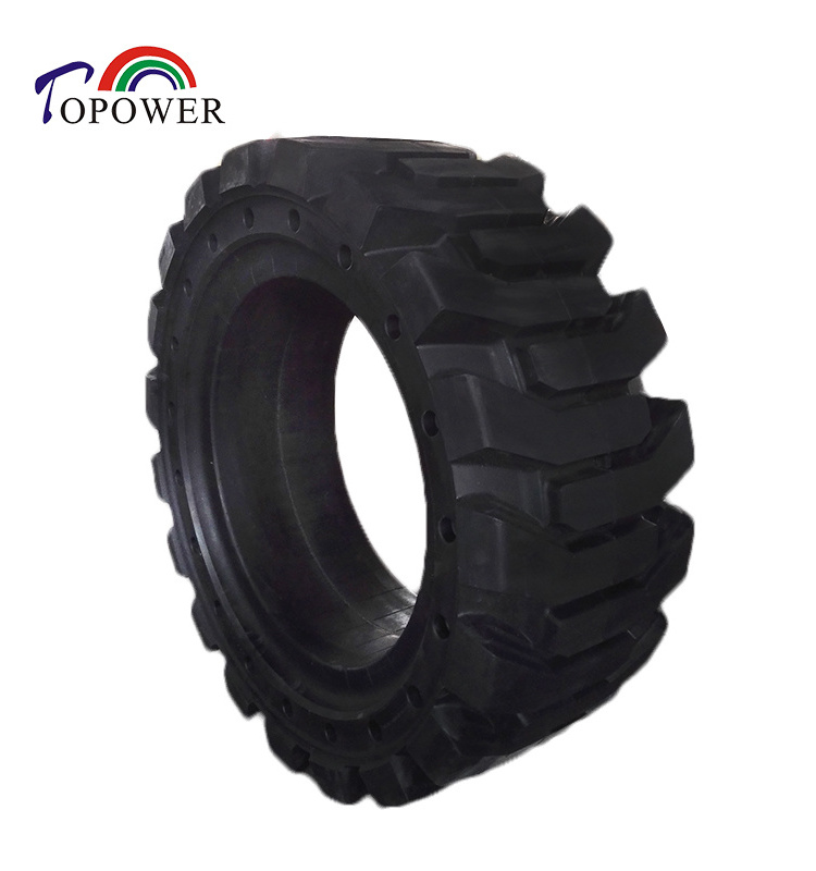 385/65-24 OTR Solid Rubber Tires with rims Loader Tires for Bobcat steer loaders