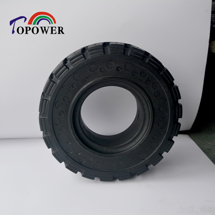 Hot sale forklift solid tyre with side hole 6.00-9