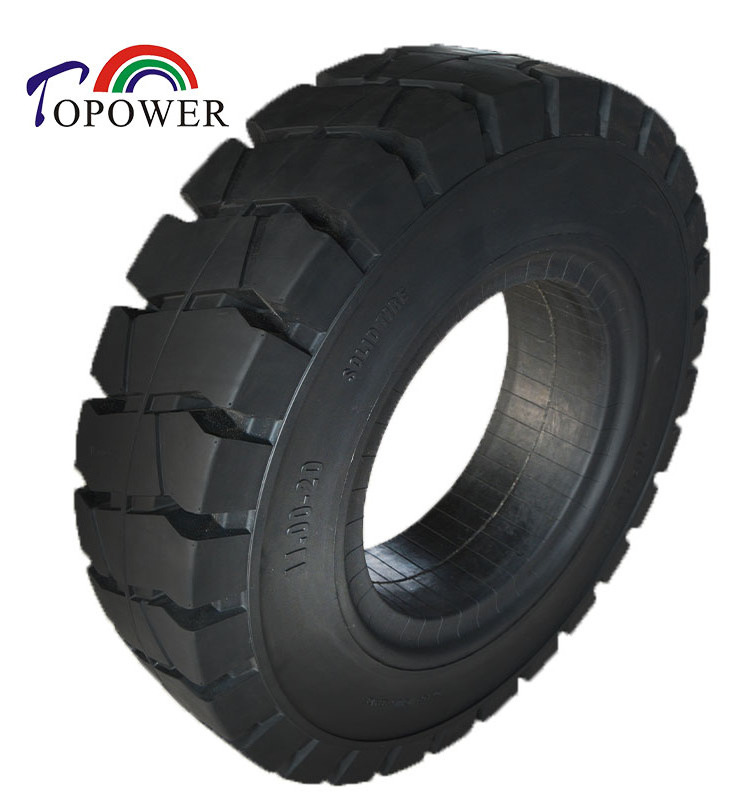 pneumatic solid rubber tires forklift solid wheels 10.00 20   with rim