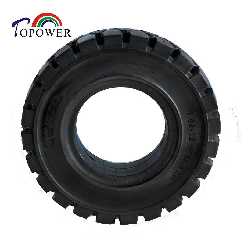 Long Lifespan Forklift Spare Parts Forklift Solid Tyre 700-12 7.00-12 700x12 Solid Tire