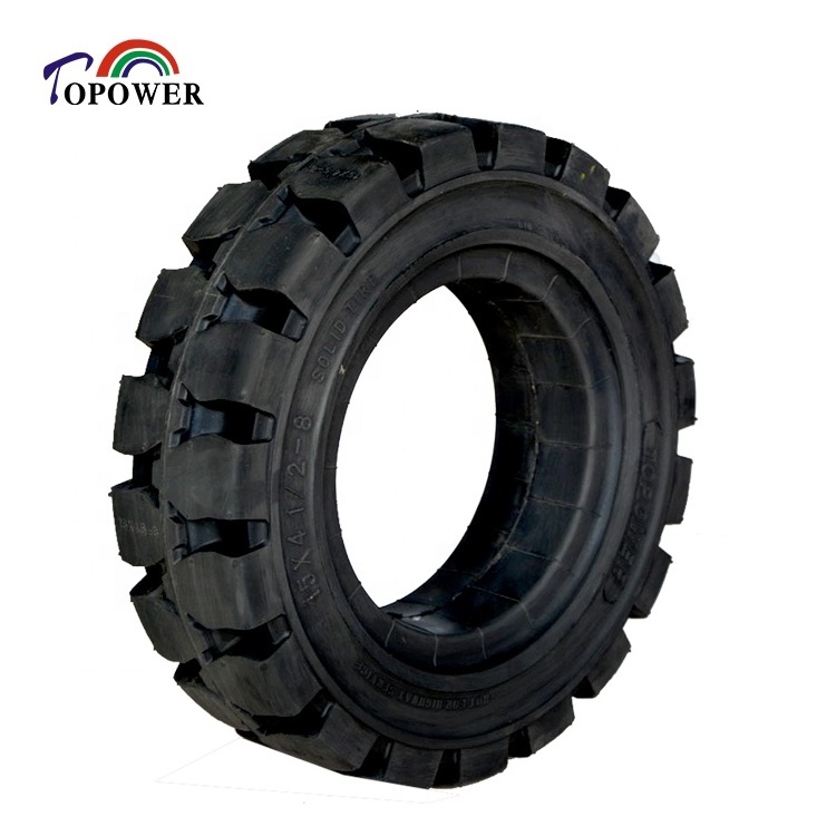 Natual Rubber Electric Forklift Solid Tyre 15X4 1/2-8 15x4.5-8