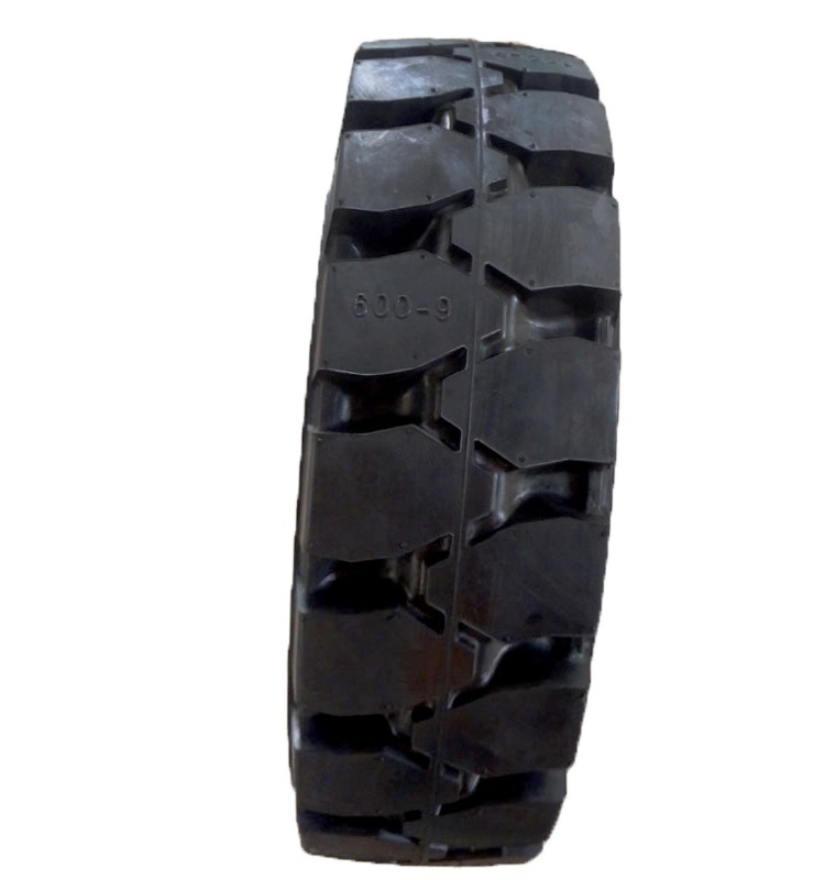 All Terrain Forklift Tyres 7.00-12 600 9 Solid Forklift Tyre and Rim