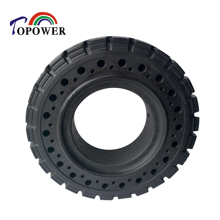 Hot sale forklift solid tyre with side hole 6.00-9