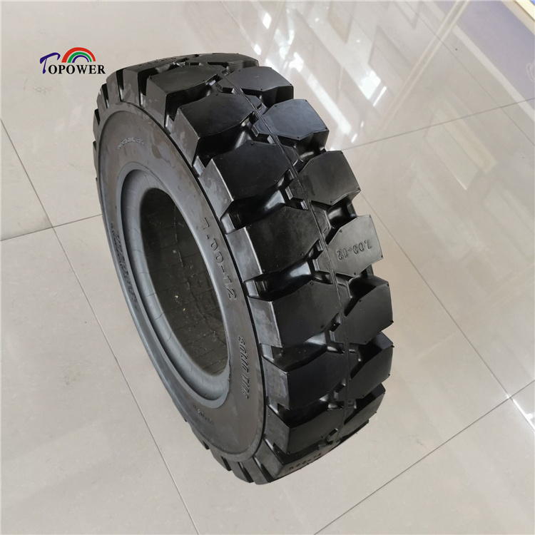 Resilient Solid Tyre For Forklift Tire 700 12