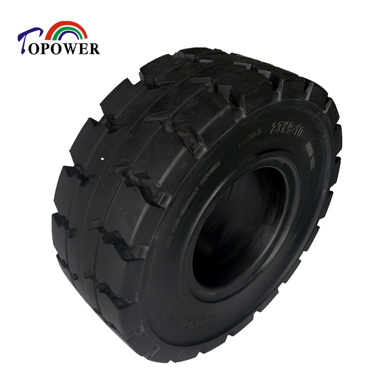 Solid rubber tire used for forklift industrial trailer skid steer loader telehandler wheel loader manlift