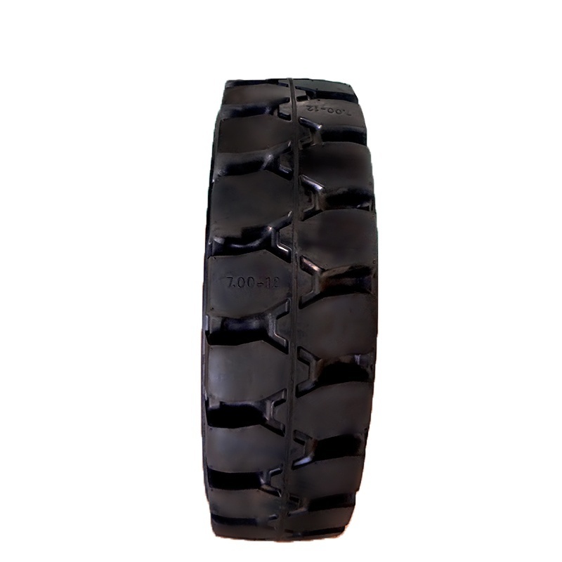 High quality Warehouse and port use 700x12 industrial forklift truck solid tire 7.00-12