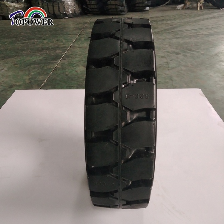 Topower Tyre Factory Supply Super Quality Rear Wheel  6.00x9/4.00 Forklift Solid Tire for Yale