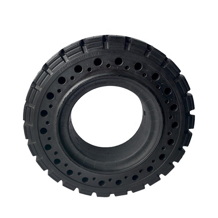 Factory Direct Supply Solid Rubber Tire  7.00-12  7x12  700-12 for Sweeper and Forklift