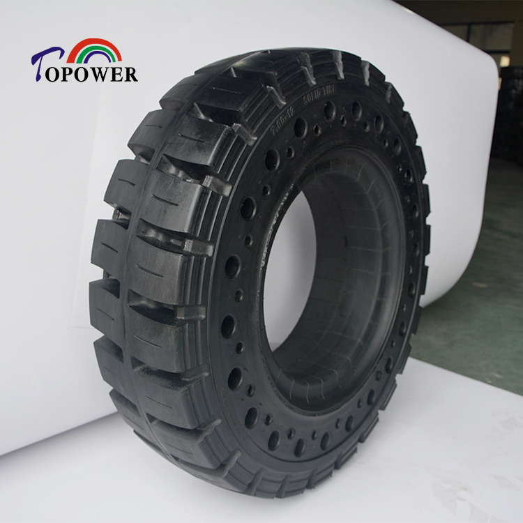 Forklift solid tire manufacturer solid tyre supplier 500 different sizes solid tyre with rims non marking available