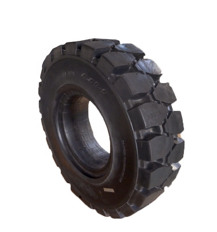 All Terrain Forklift Tyres 7.00-12 600 9 Solid Forklift Tyre and Rim