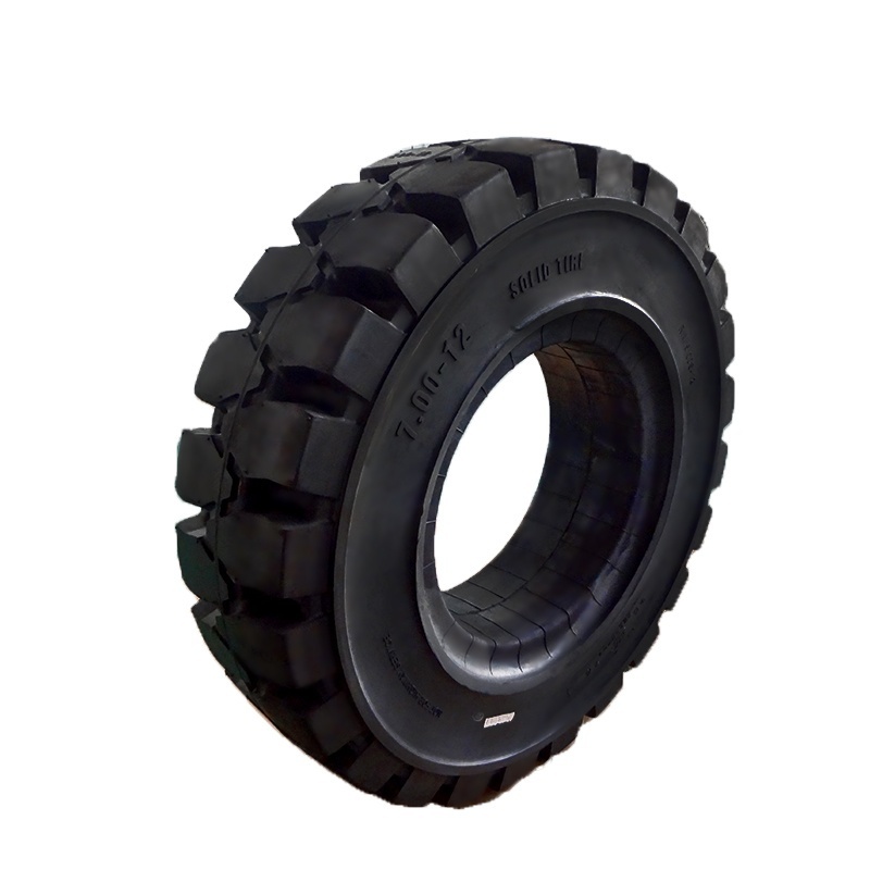 High quality Warehouse and port use 700x12 industrial forklift truck solid tire 7.00-12