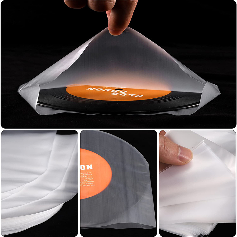 Anti-Static 12 Inch Semi-Transparent Plastic Inner Record Cover Sleeves for Record Covers