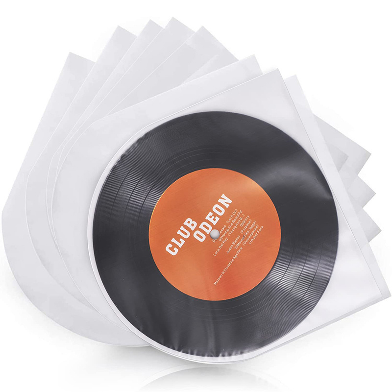 Anti-Static 12 Inch Semi-Transparent Plastic Inner Record Cover Sleeves for Record Covers